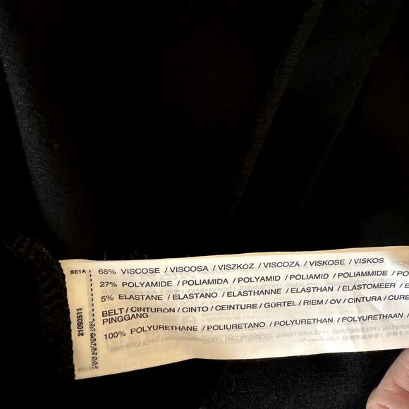 Mango Suit Sheath Dress Square Neck Sleeveless Black M am - Picture 5 of 7